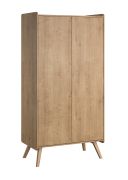 Armoire 2 portes avec tringle | Chêne élégant | 200 x 100,5 x 58 cm | 7 compartiments | Aleksander 03