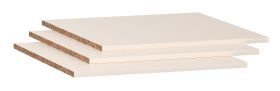 Tablette en bois pour armoire à une porte / Ensemble de 3 pièces / Couleur : Beige / Dimensions : 54 x 54 cm