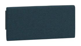 Tête de lit rembourée pour lit simple / lit d'appoint Aegir 38 / 39 / 40, Couleur : bleu marine, Dimensions : 34 x 75 x 4 cm