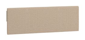 Tête de lit rembourée pour lit simple / Lit d'appoint Aegir 20 / 21 / 22, Couleur : Marron, Dimensions : 47,5 x 140 x 4 cm