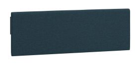 Tête de lit rembourée pour lit simple / Lit d'appoint Aegir 20 / 21 / 22, Couleur : Bleu marine, Dimensions : 47,5 x 140 x 4 cm