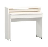 Bureau avec tablette clavier extensible Aenna 122, pour le bureau, Couleur : Blanc, dimensions : 90 x 100 x 80 cm, design très pratique et moderne