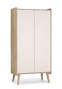 Chambre de bébé - Armoire / Couleur : Beige / Chêne Cremona / 2 portes / Dimensions : 90 x 51 x 185 cm / Chambre d'enfant / 1 tringle à vêtements / Push-to-open