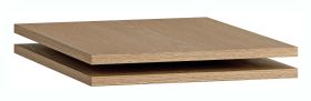 Tablettes en bois pour penderies de la série Olimar / Lot de 2 / Couleur : Chêne / 49 x 48 x 3,5 cm