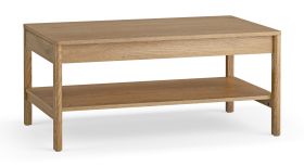 Table basse / Rectangulaire / 1 tiroir spacieux / Couleur : Chêne / 100 x 60 x 45 cm / Fonction Soft-Close / Bords arrondis / 1 surface de rangement