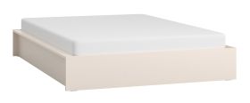 Lit double / Lit d'appoint / Sans tête de lit / Couleur : Beige / Surface de couchage : 160 x 200 cm / Sommier à lattes à levage inclus / Pour un sommeil réparateur / Design minimaliste