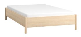 Lit simple Aegir 26 | Chêne naturel | Sommier inclus | Charnières Lift up | 140 x 200 cm | Finitions haut de gamme