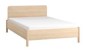 Lit d’appoint robuste Aegir 23 | Style scandinave | Tête de lit droite | Chêne | Sommier inclus | 140 x 200 cm