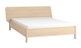 Lit double scandinave Aegir 13 avec tête de lit | 160 x 200 cm | Chêne | Lattes élastiques | Pour chambre