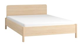 Lit double robuste Aegir 15 | Tête de lit droite | Style Japandi | Chêne | 160 x 200 cm | Sommier inclus