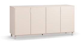 Commode buffet Tacuarembo 18 | 4 portes pliantes | 3 tiroirs | Beige | Soft-Close | 160 x 47 x 77 cm | Salon