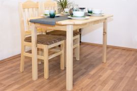 Table rectangulaire en pin massif naturel Junco 229B | 75 x 130 cm | Design moderne & robustesse