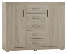 Commode Lorengau 22 | chêne Sonoma | 109 x 138 x 40 cm | Design moderne et chaleureux
