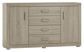 Commode Lorengau 01 | Chêne Sonoma | 90 x 160 x 40 cm | Design moderne et rangement spacieux