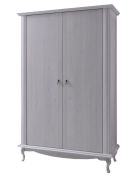 Armoire penderie à portes battantes Bignona 01 | Pin blanc | 196 x 125 x 57 cm | Rangement optimisé