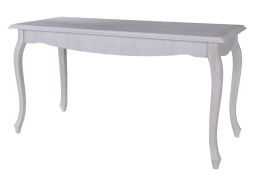 Table de salle à manger Bignona 19, Couleur : Pin blanc - 146 x 76 cm (l x p)