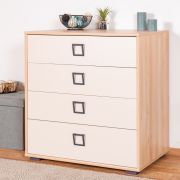 Commode enfant Benjamin 06 | Finition hêtre & crème | 89 x 84 x 56 cm | 4 tiroirs Soft Close