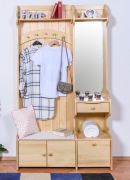 Penderie en pin massif naturel 29B | 200 x 114 x 37 cm | Design moderne, fabrication artisanale