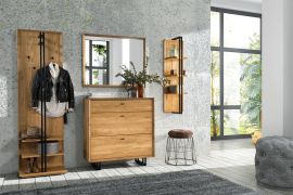 Ensemble complet d'armoires C Belem, 4 pièces, couleur : nature, chêne massif partiel