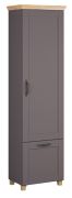 Armoire Cuenca 07 | Espace optimisé | Chêne / Gris | 209 x 60 x 39 cm