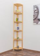 Étagère d'angle en pin massif naturel 005 - Dimensions 200 x 30 x 30 cm (H x L x P)