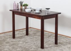 Table en pin massif couleurs noyer Junco 227D (carré) - 120 x 60 cm (L x P)