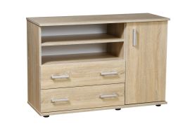 Commode design moderne chêne Sonoma | 82 x 120 x 45 cm | Rangement spacieux