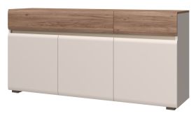 Commode large Papauta 21 | Cachemire & Chêne foncé | 86 x 176 x 45 cm | Design contemporain