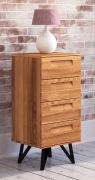 Commode Masterton 07 | Bois de hêtre massif huilé | 100 x 45 x 45 cm | 4 tiroirs Soft-Close