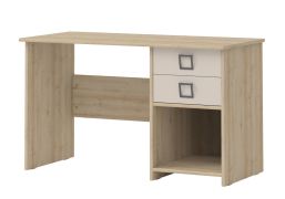 Bureau enfant Benjamin 28 | Coloris hêtre/crème | 74 x 125 x 60 cm | 2 tiroirs