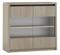 Vitrine Popondetta 15 | Chêne Sonoma | 88 x 95 x 38 cm | Design moderne et pratique