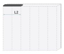 Cadre supérieur à LED pour armoire à portes battantes / Penderie Faleasiu et modules d'extension, Couleur : Blanc - largeur : 92 cm