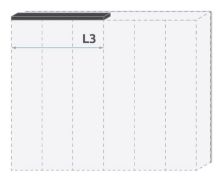 Cadre supérieur pour armoire à portes battantes / Penderie Faleasiu et modules d'extension, Couleur : Blanc - Largeur : 137 cm