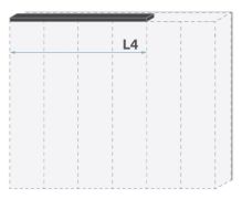 Cadre supérieur à LED pour armoire à portes battantes / Penderie Faleasiu et modules d'extension, Couleur : Blanc - largeur : 182 cm