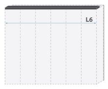 Cadre supérieur à LED pour armoire à portes battantes / Penderie Faleasiu et modules d'extension, Couleur : Blanc - largeur : 136 cm