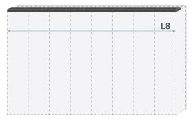 Cadre supérieur à LED pour armoire à portes battantes / Penderie Faleasiu et modules d'extension, lot de 2, Couleur : Blanc - largeur : 181 cm