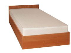 Lit double Corrientes 19 avec sommier | Finition érable | 160 x 200 cm | Design moderne et chaleureux