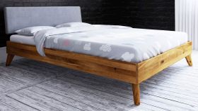 Lit double Timaru 03 en chêne sauvage massif huilé | 200 x 200 cm | Design raffiné