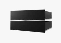 2 tiroirs d'armoire, Couleur : Noir