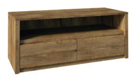 Meuble TV Selun 13 | Finition chêne foncé | 53 x 130 x 53 cm | Design moderne sans poignées