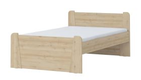 Lit simple / lit d'appoint 04, couleur : hêtre - 120 x 200 cm (L x l)