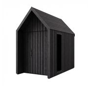 Abri de jardin / 1 fenêtre en verre de sécurité / Noir / Surface au sol : 4,50 m² / Style scandinave / Dimensions extérieures : 164,2 x 207,7 cm / Malmö 02