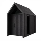 Abri de jardin en épicéa massif / Fenêtre triangulaire / Surface au sol : 4,64 m² / Style scandinave / Toit à deux versants / Dimensions extérieures : 162,4 x 285,7 cm / Malmö 07