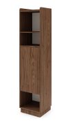 Étagère / Couleur : Cachemire / Noyer Alba / 1 porte battante / 6 compartiments / 45 x 42 x 195 cm / Fonction push-to-open / Bibliothèque / Pour le salon