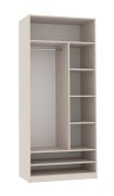 Armoire ouverte / Cabecao 02 / Cachemire / 206 x 90 x 51 cm / une tringle à vêtements / 7 compartiments / Style minimaliste / Espace de rangement suffisant