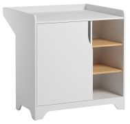 Commode avec table à langer amovible | Blanc & Chêne | 90 x 89 x 76 cm | Design moderne et pratique