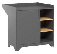 Commode avec table à langer Majvi 01 | Gris / Chêne | 90 x 89 x 76 cm | Design moderne et fonctionnel