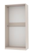 Armoire ouverte / Cabecao 01 / Cachemire / 2 tringles à vêtements / 206 x 100 x 51 cm / Design sobre / Carré / Compact / Espace de rangement suffisant