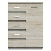 Commode Pamulang 05 | Chêne de Sonoma | 112 x 82 x 40 cm | Rangement élégant et moderne