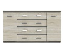 Commode Pamulang 12 | Chêne Sonoma | 91 x 162 x 40 cm | Rangement élégant et moderne